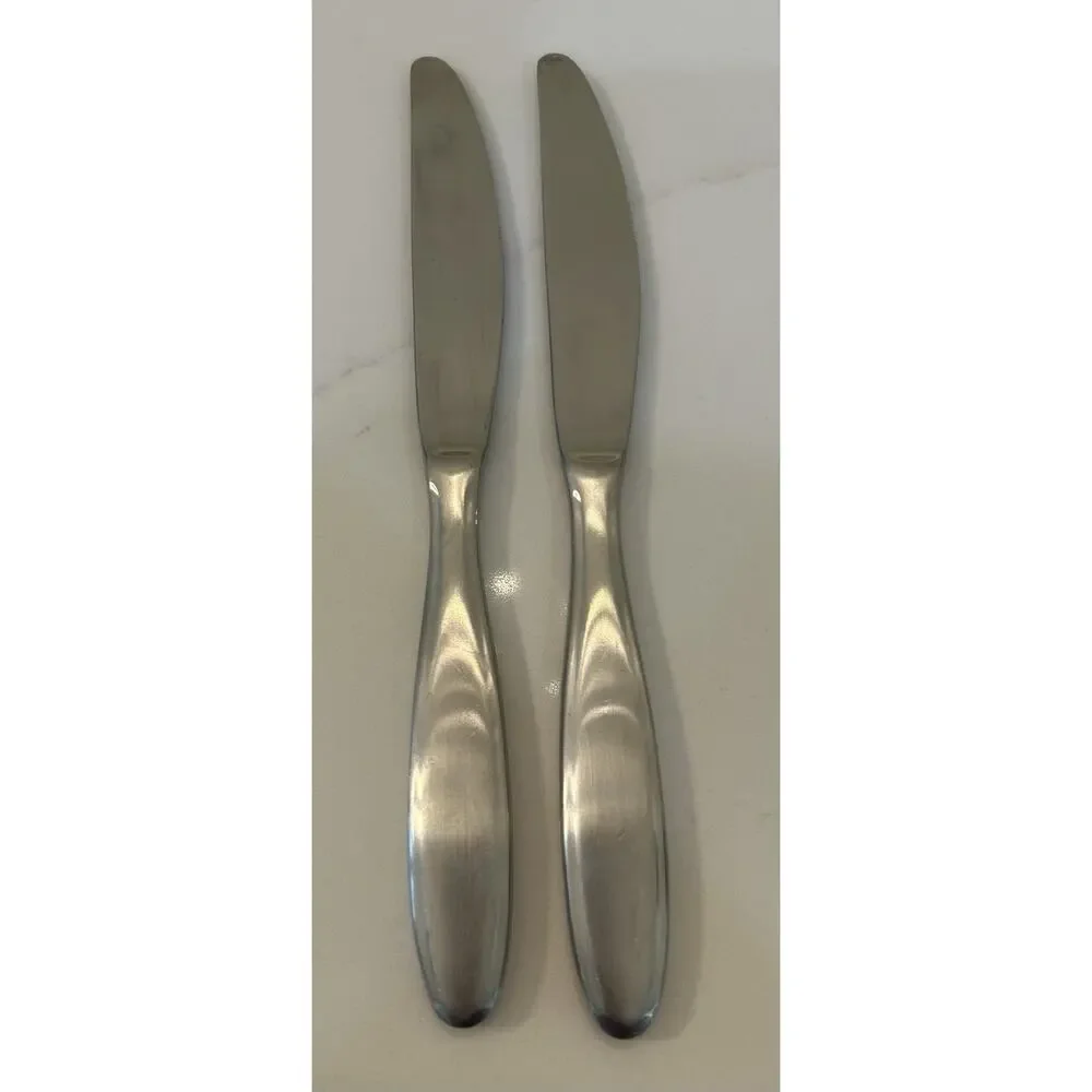 JA Henckels GEM SATIN Stainless 18/10 Outlined Flatware Set Of 2 Dinner Knives‎